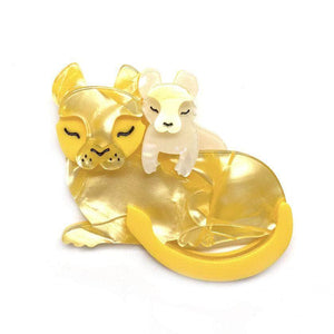 Erstwilder Mother Cub Love Lion Brooch BH6726-6000