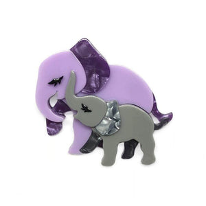 Erstwilder Mother Ella Elephants Brooch BH6721-5071