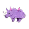 Life By the Horns Rhino Brooch