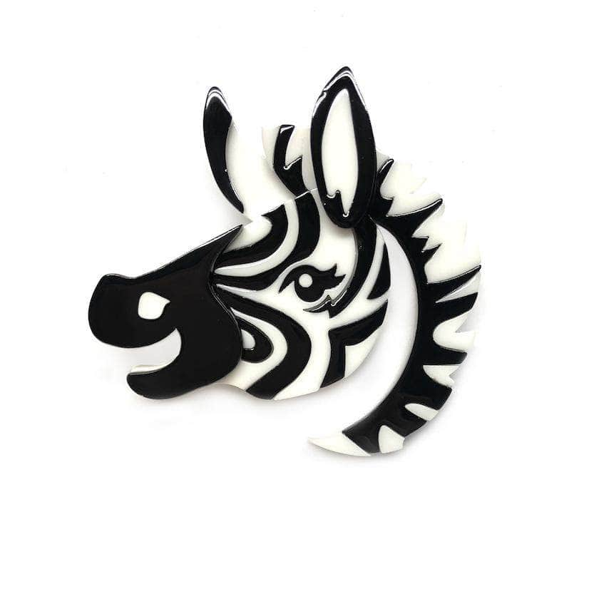 Erstwilder Zesty Zebra Brooch BH6720-7080