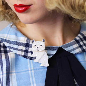 Erstwilder Winston the Westie Brooch BH5004-8400