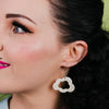 Erstwilder Essentials Cloud Solid Glitter Resin Drop Earrings -White EE1008-G8000