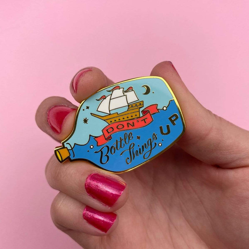 Erstwilder Don't Bottle Things Up Enamel Pin EP0115-3032