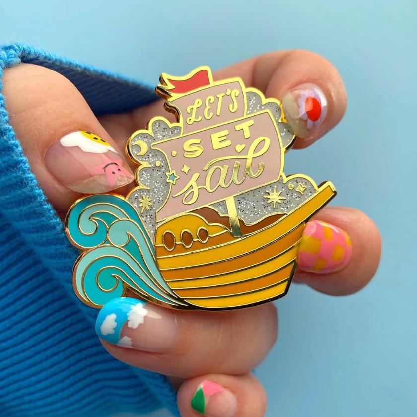 Erstwilder Let's Set Sail Enamel Pin EP0116-0100