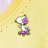 Snoopy On Skates Enamel Pin
