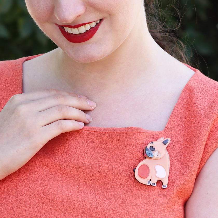 Luce the French Bulldog Brooch Erstwilder