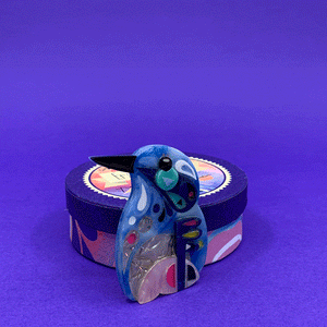 Erstwilder The Astute Azure Kingfsher Brooch BH7208-3001