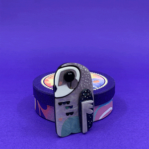 Erstwilder The Sulky Sooty Owl Brooch BH7212-7130