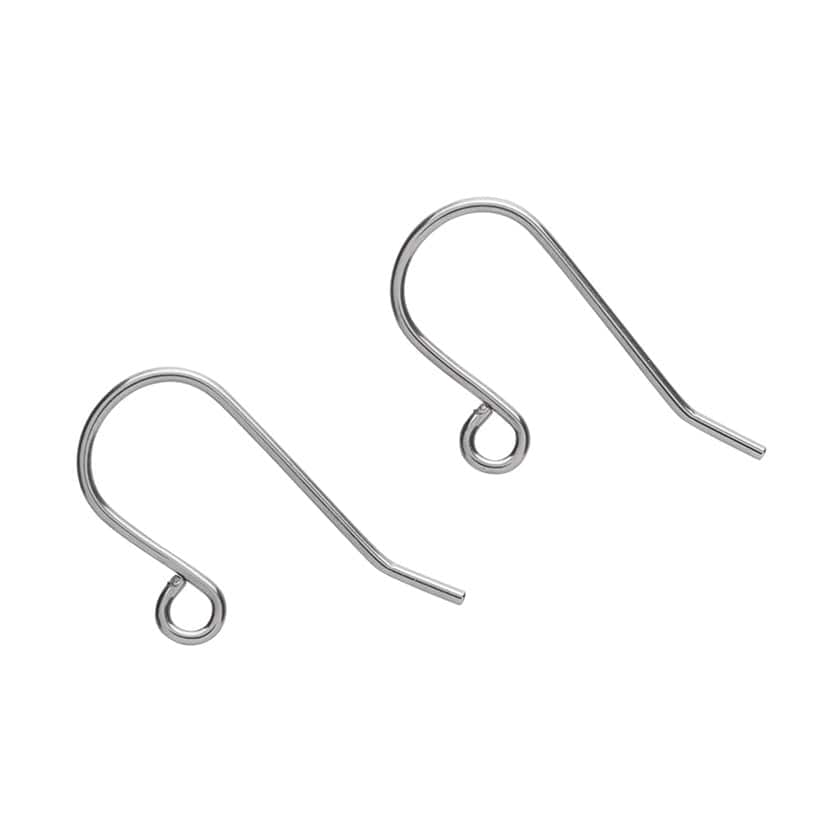 Earring Hooks (Silver) - 1 Pair  -  Erstwilder  -  Quirky Resin and Enamel Accessories