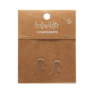 Earring Hooks (Silver) - 1 Pair  -  Erstwilder  -  Quirky Resin and Enamel Accessories