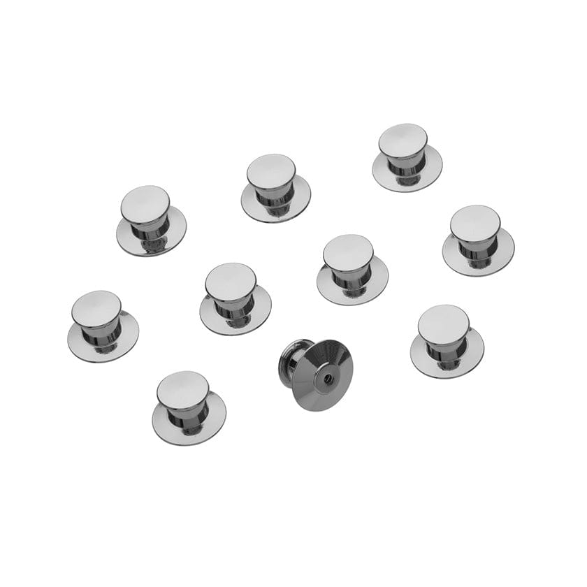 Enamel Pin Metal Locking Clasp 10-Pack - Silver  -  Erstwilder  -  Quirky Resin and Enamel Accessories