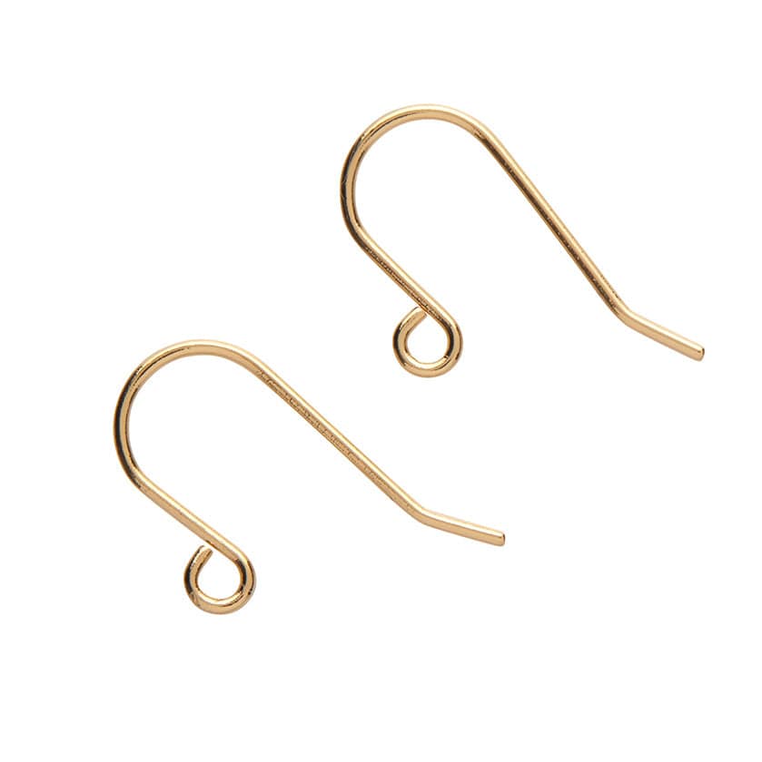 Earring Hooks (Gold) - 1 Pair  -  Erstwilder  -  Quirky Resin and Enamel Accessories