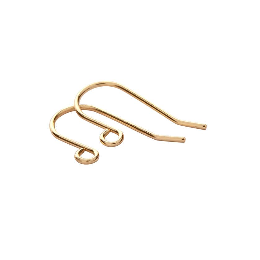 Earring Hooks (Gold) - 1 Pair  -  Erstwilder  -  Quirky Resin and Enamel Accessories