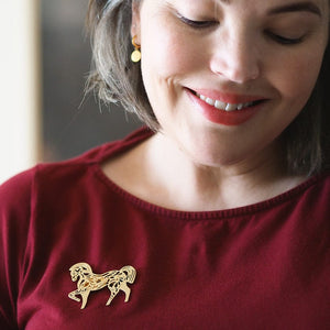 Erstwilder Friesian Fancy Perfume Brooch AE1BH04