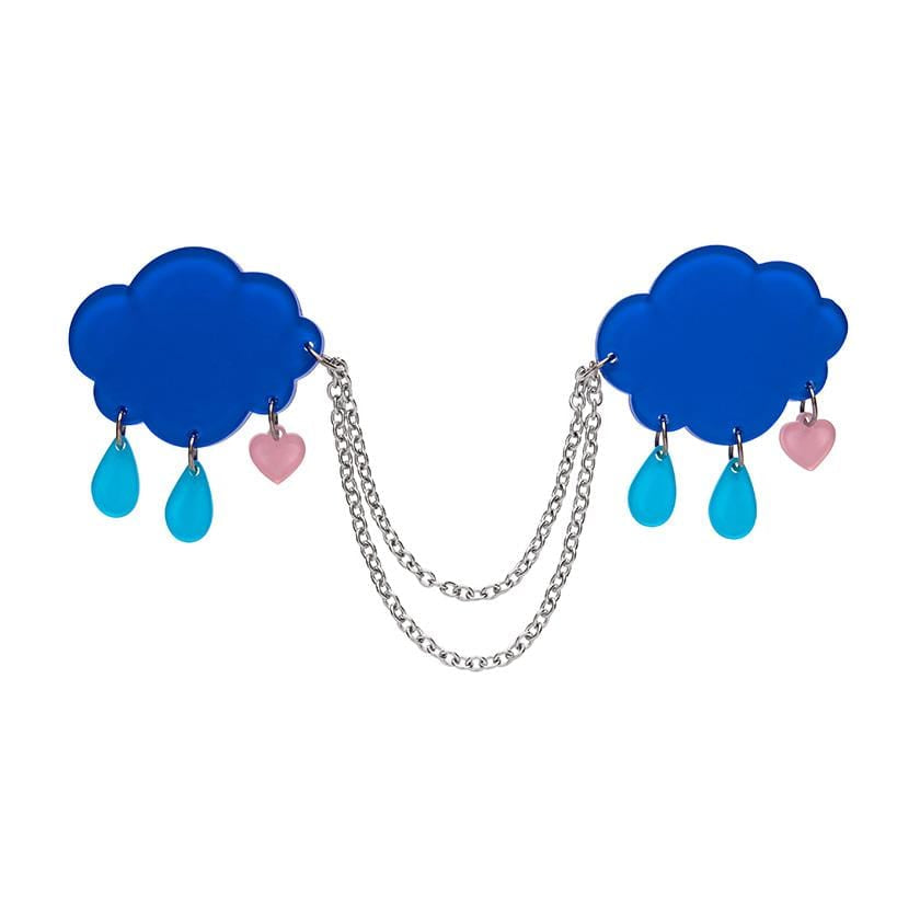 Grumpy Bear™ Cloud Cardigan Clips  -  Erstwilder  -  Quirky Resin and Enamel Accessories