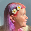 She Loves Me Daisy Hair Clips Set - 2 Piece