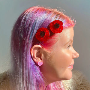 Erstwilder Poppy Field Hair Clips Set - 2 Piece AH2HR01