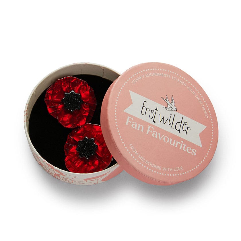 Erstwilder Poppy Field Hair Clips Set - 2 Piece AH2HR01