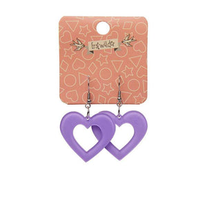 Erstwilder Essentials Heart Bubble Resin Drop Earrings - Lavender EE1005-BU5100