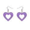 Erstwilder Essentials Heart Bubble Resin Drop Earrings - Lavender EE1005-BU5100