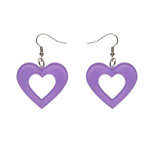 Erstwilder Essentials Heart Bubble Resin Drop Earrings - Lavender EE1005-BU5100
