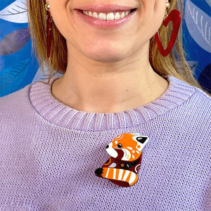Erstwilder The Rakish Red Panda Brooch AK1BH02