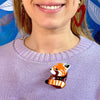The Rakish Red Panda Brooch