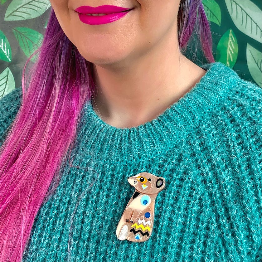 Erstwilder The Masterful Meerkat Brooch AK1BH03