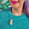 The Masterful Meerkat Mini Brooch