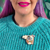 The Cautious Camel Brooch