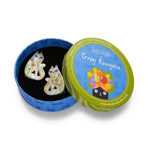 Feline Florescence Hair Clips Set - 2 Piece  -  Erstwilder  -  Quirky Resin and Enamel Accessories