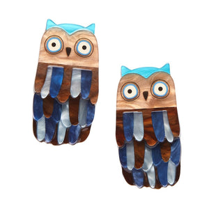 Feather Dress Hair Clips Set - 2 Piece  -  Erstwilder  -  Quirky Resin and Enamel Accessories