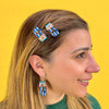 Feather Dress Hair Clips Set - 2 Piece  -  Erstwilder  -  Quirky Resin and Enamel Accessories