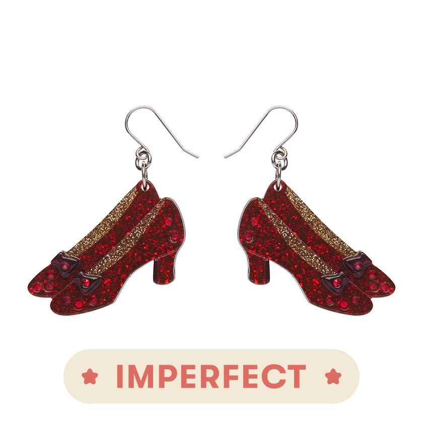 Erstwilder Ruby Slippers Earrings (IMPERFECT) IP-AG1EG01