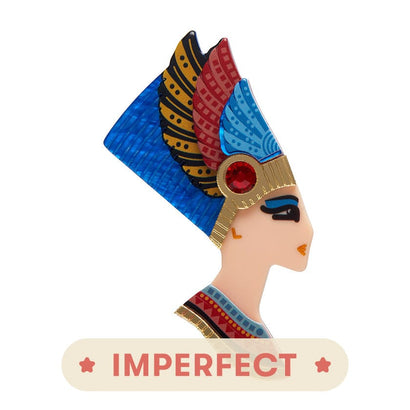 Lady of Grace Nefertiti Brooch (IMPERFECT)  -  Erstwilder  -  Quirky Resin and Enamel Accessories