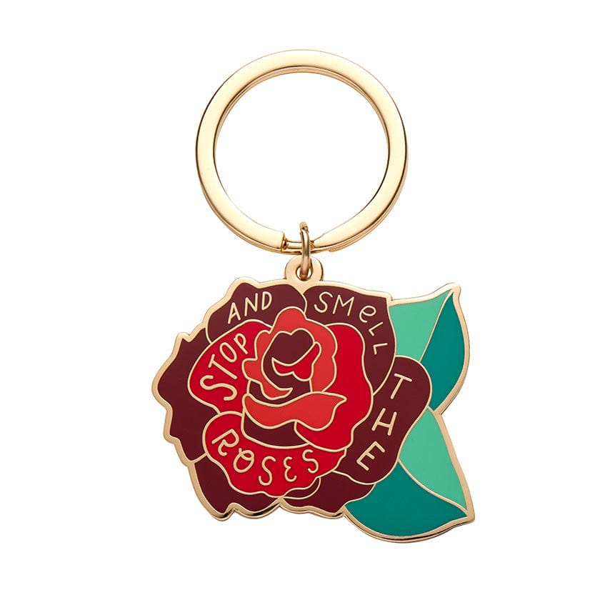 Erstwilder Stop and Smell the Roses Enamel Key Charm AH1KR09