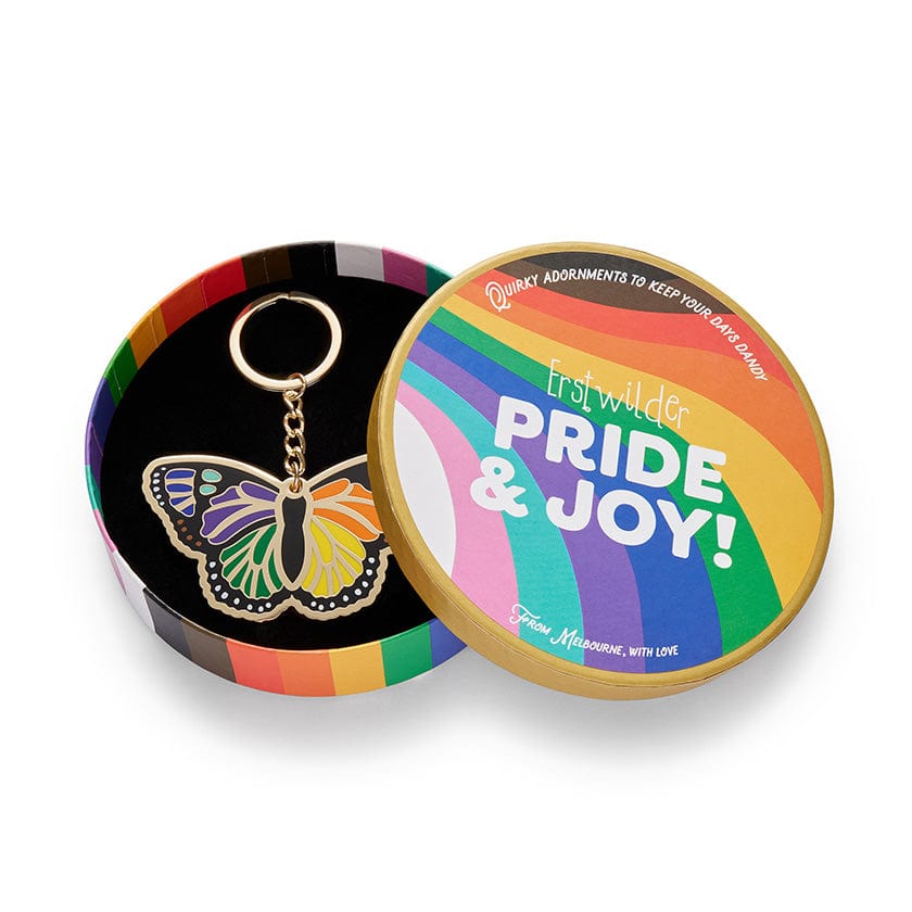 Erstwilder Pride & Joy Prince of Pride Butterfly Enamel Key Ring AD1KR03
