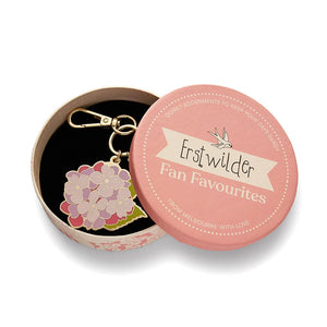 Erstwilder Heartfelt Hydrangea Key Ring AH1KR01