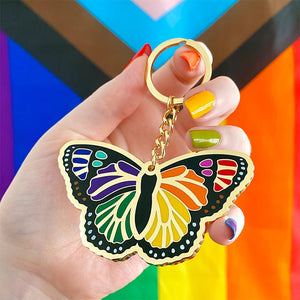 Erstwilder Pride & Joy Prince of Pride Butterfly Enamel Key Ring AD1KR03