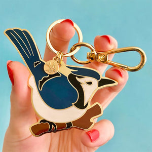 Erstwilder Blue Jay Way Key Ring AH1KR05