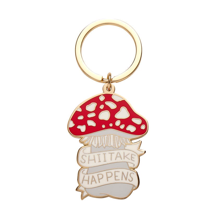 Erstwilder Shiitake Happens Enamel Key Charm AH1KR07