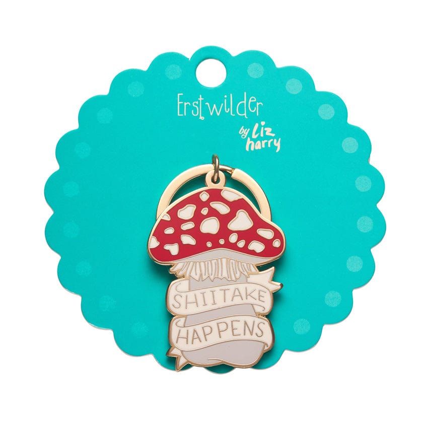 Erstwilder Shiitake Happens Enamel Key Charm AH1KR07