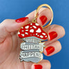 Shiitake Happens Enamel Key Charm