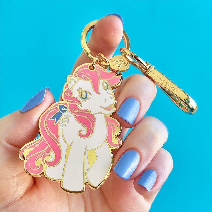 Cotton Candy Enamel Key Ring  -  Erstwilder  -  Quirky Resin and Enamel Accessories