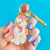 Cotton Candy Enamel Key Ring