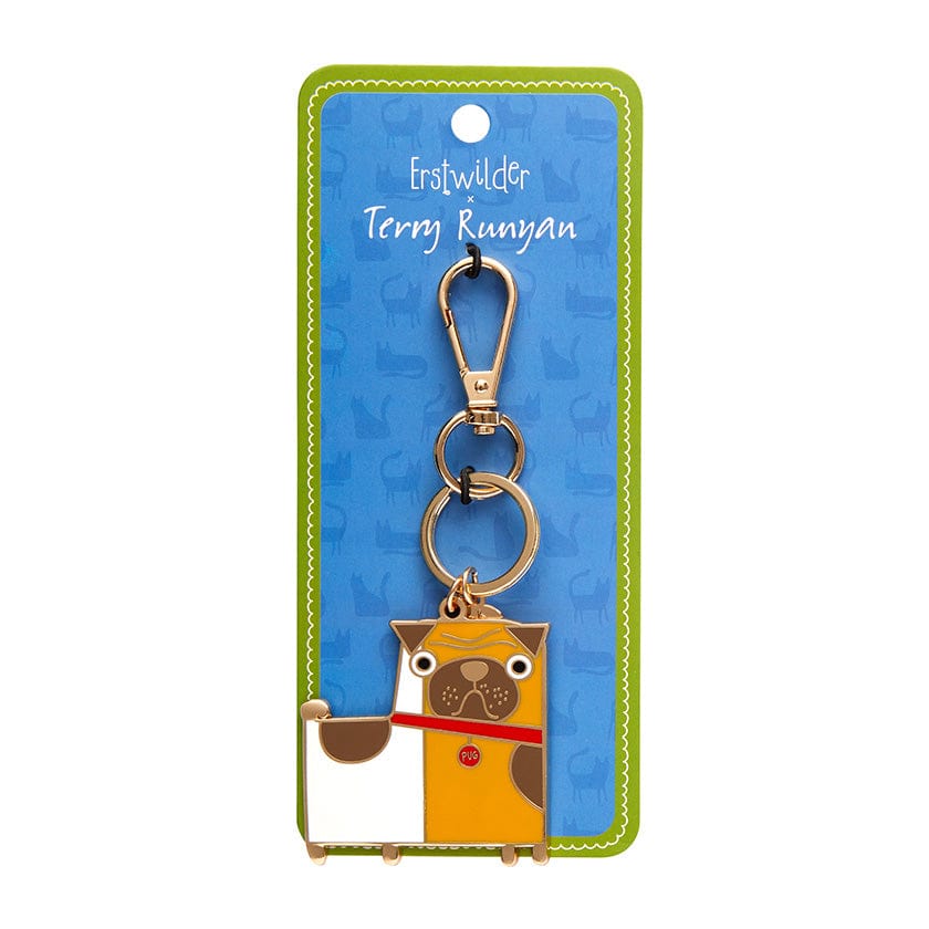 Order of the Pug Enamel Key Ring  -  Erstwilder  -  Quirky Resin and Enamel Accessories