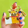 Order of the Pug Enamel Key Ring  -  Erstwilder  -  Quirky Resin and Enamel Accessories
