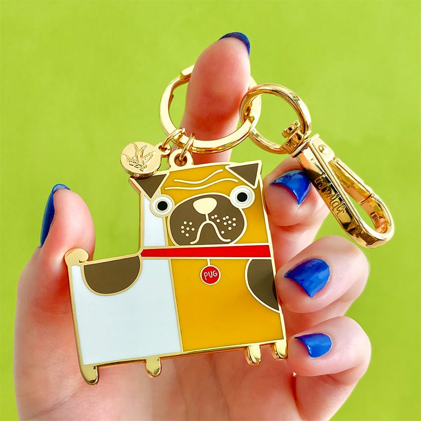 Order of the Pug Enamel Key Ring  -  Erstwilder  -  Quirky Resin and Enamel Accessories