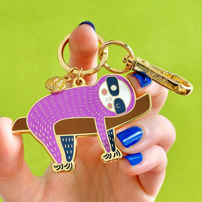 A Little Sluggish Enamel Key Ring  -  Erstwilder  -  Quirky Resin and Enamel Accessories