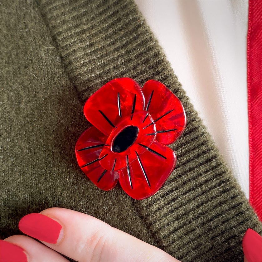 Erstwilder Remembrance Poppy Mini Brooch AF1BH03